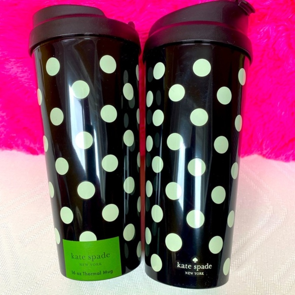 Set of 2NWT ♠️KATE SPADE ♠️ polka dot tumblers!! Keep them both or use as gifts!